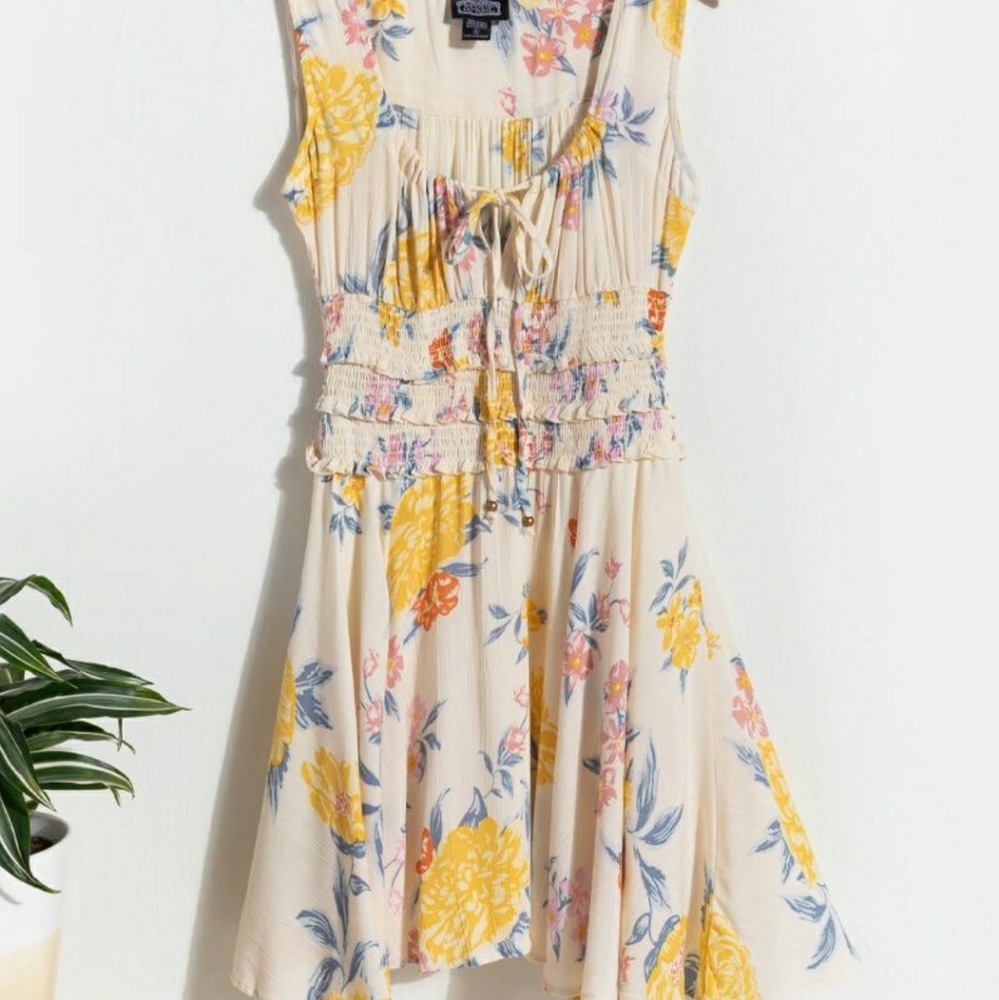 Angie Alegra Smocked Floral Dress NWT